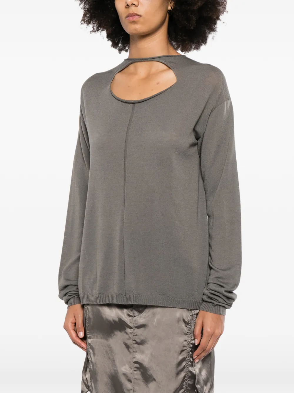 Rick Owens Slashed T-shirt Grijs