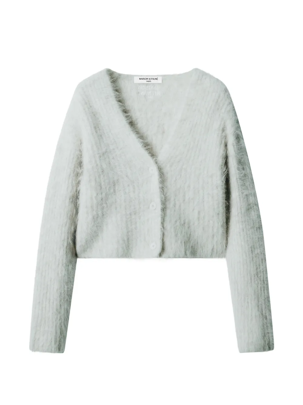 Maison Kitsuné brushed-knit cropped cardigan