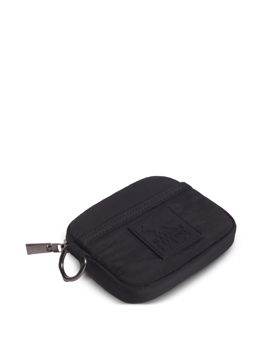 Maison Kitsuné logo-patch pouch bag Zwart