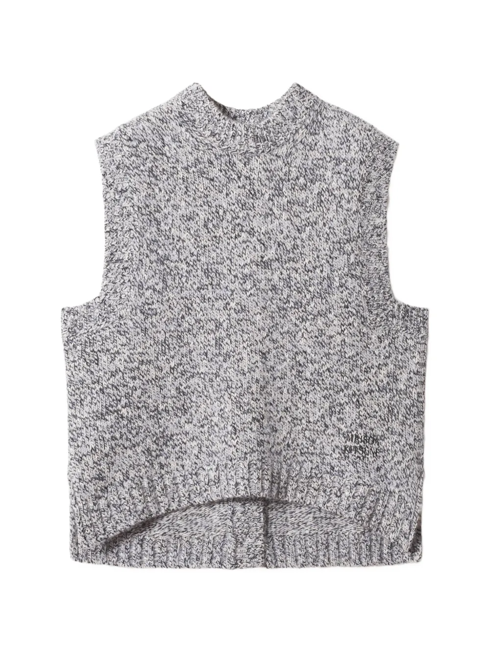 Maison Kitsuné Gebreide top met knopen Grijs