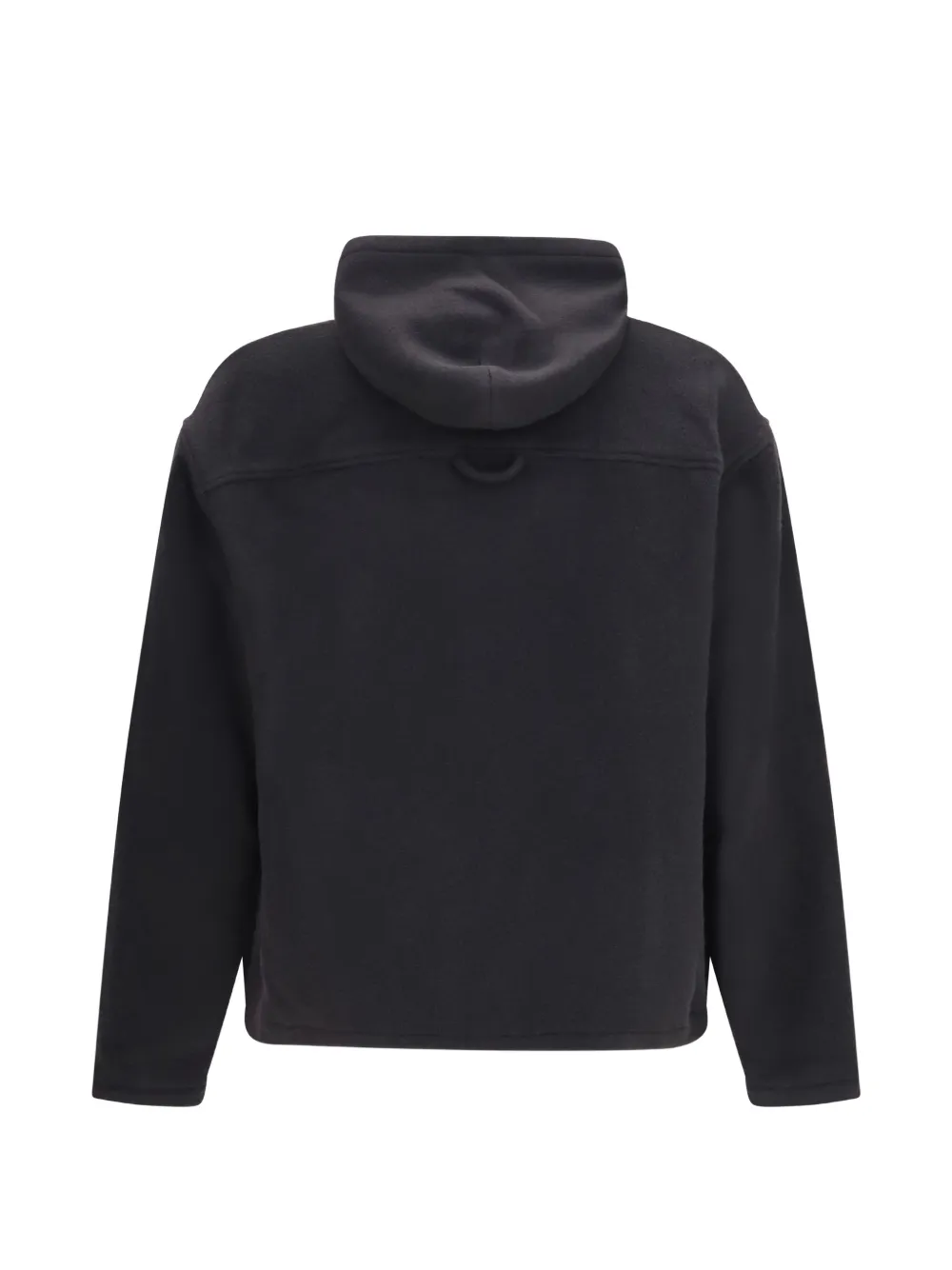Rier Hoodie met buidelzak en fleece textuur Zwart