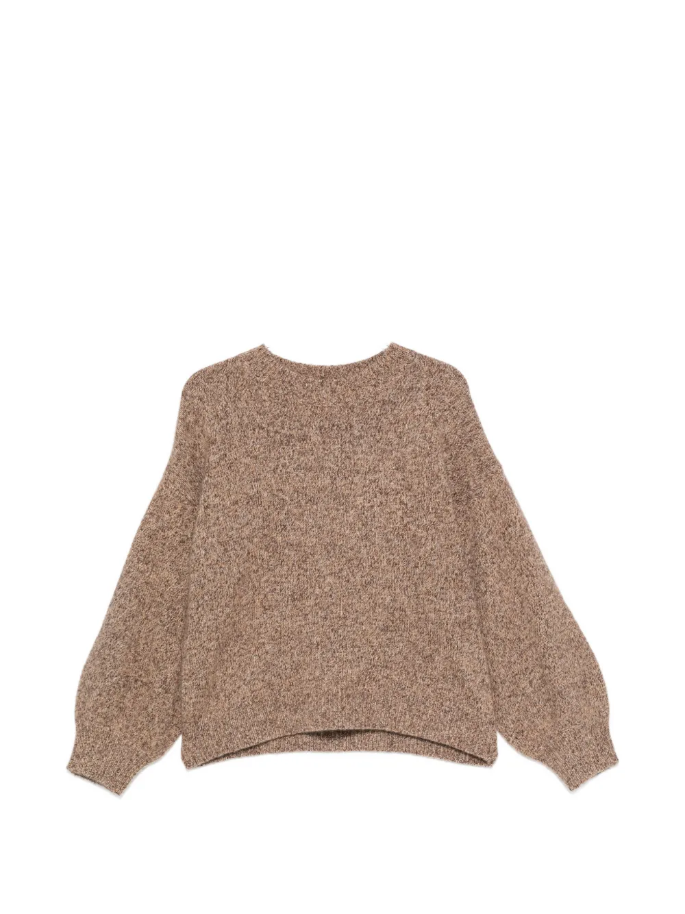 Soft Goat mélange-effect crew-neck sweater - Braun