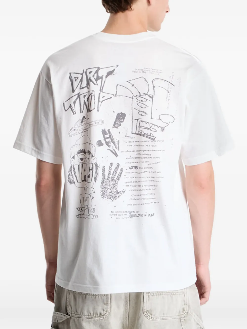 Vans Dirt Trip T-shirt met grafische print Wit