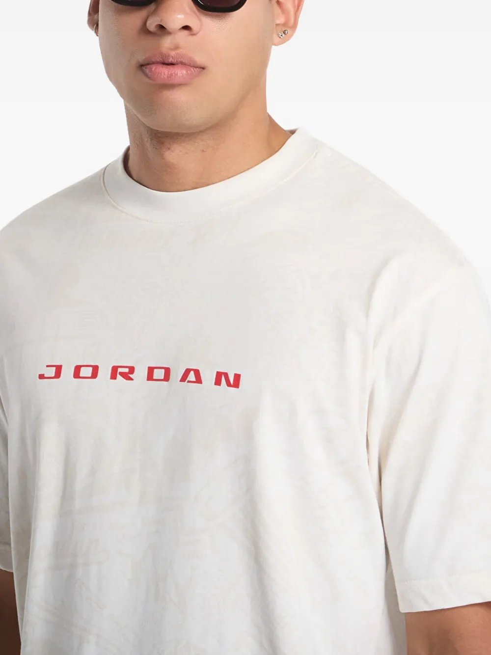 Jordan Brooklyn T-shirt met logoprint Wit