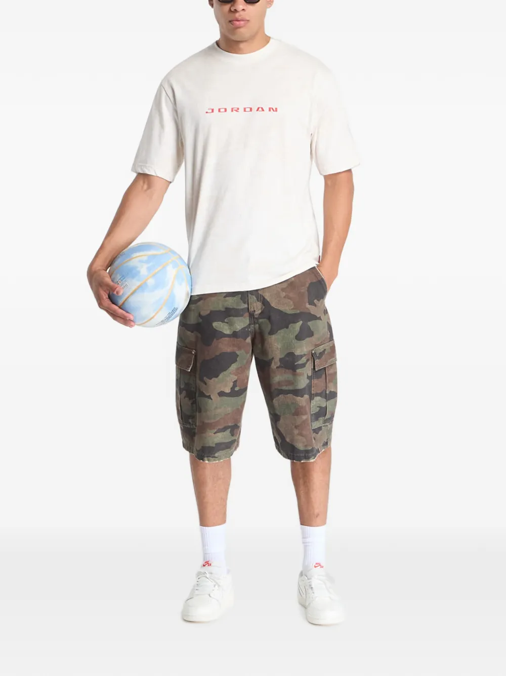 Jordan Brooklyn logo-print T-shirt - Bianco