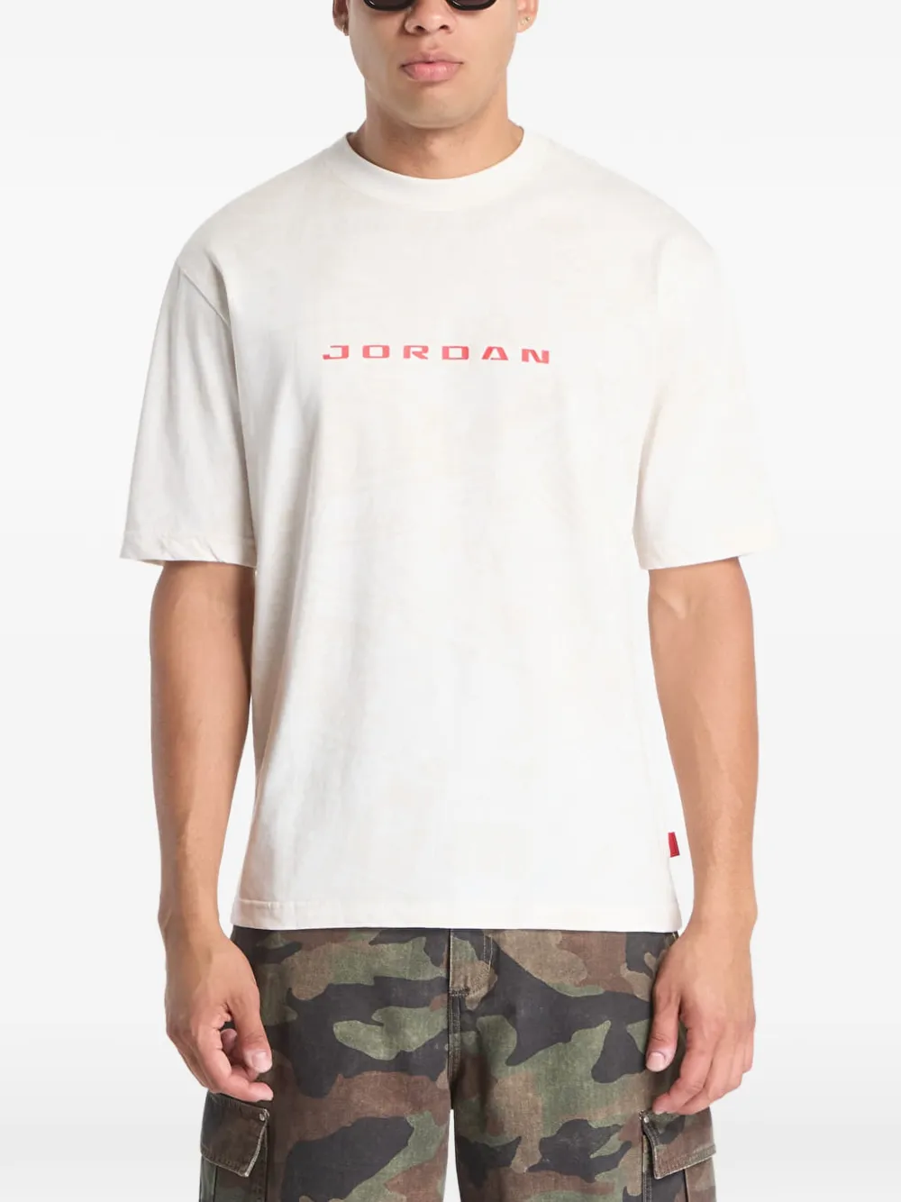 Jordan Brooklyn T-shirt met logoprint Wit