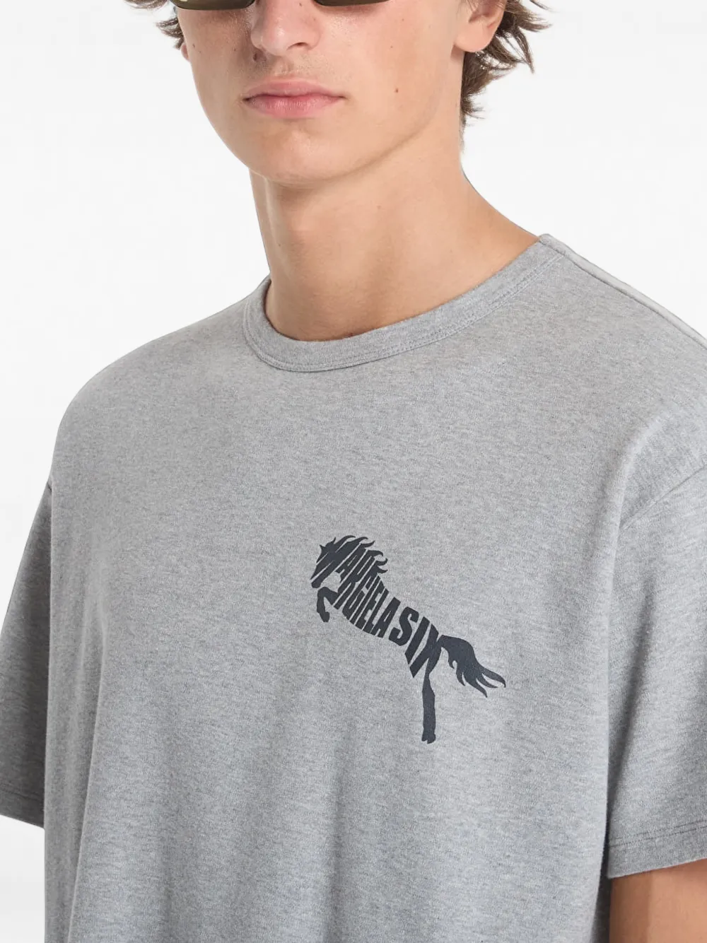 MM6 Maison Margiela T-shirt met grafische print Grijs