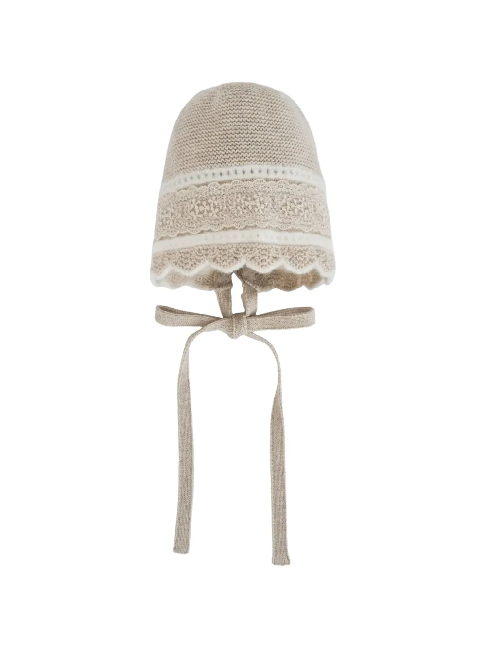 Paz Rodriguez Cappello Lua con bordo in pizzo - Toni neutri