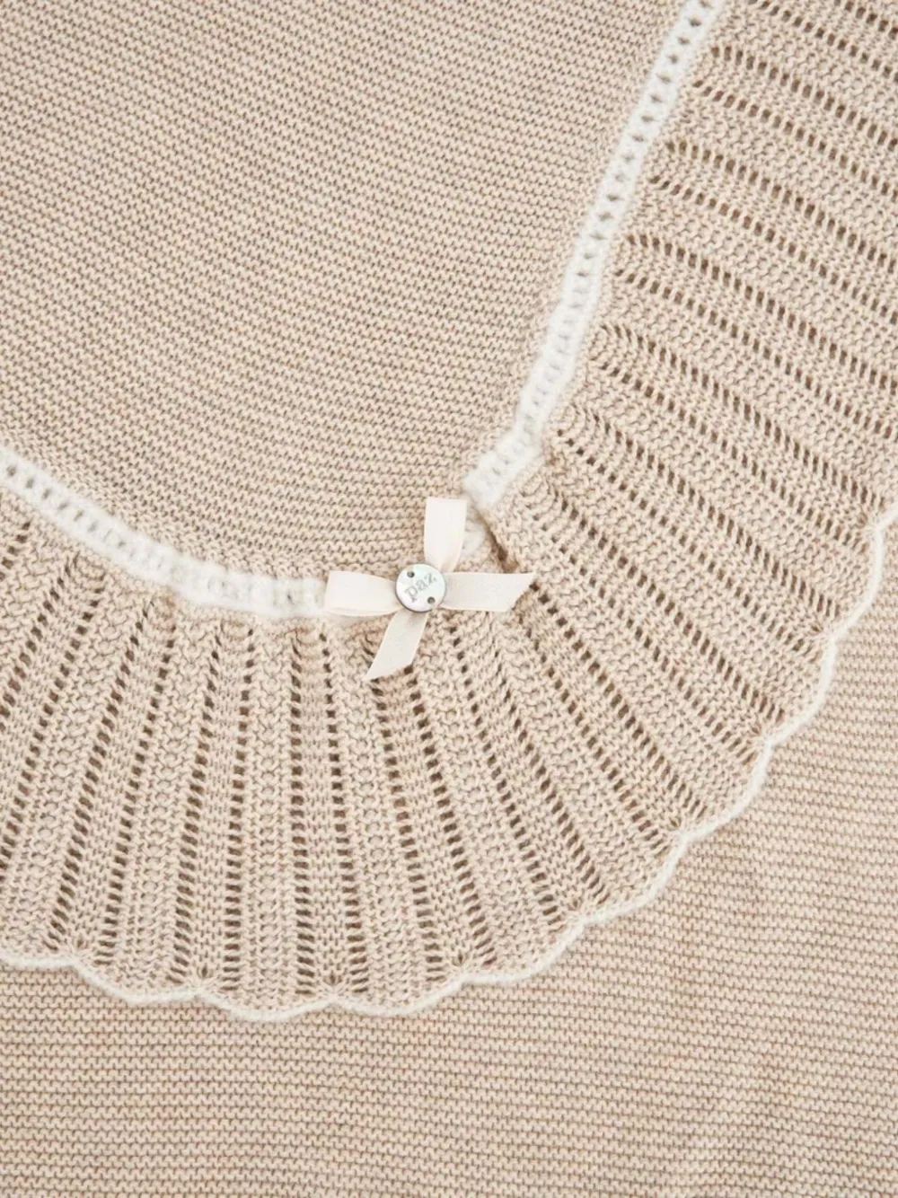 Paz Rodriguez Lua sjaal met strikdetail Beige