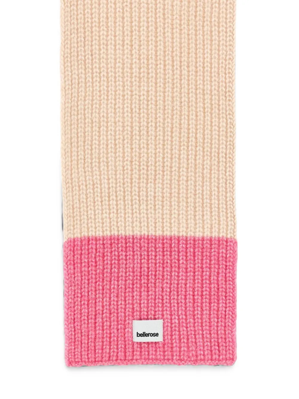 Bellerose Kids Deto ribgebreide sjaal Beige