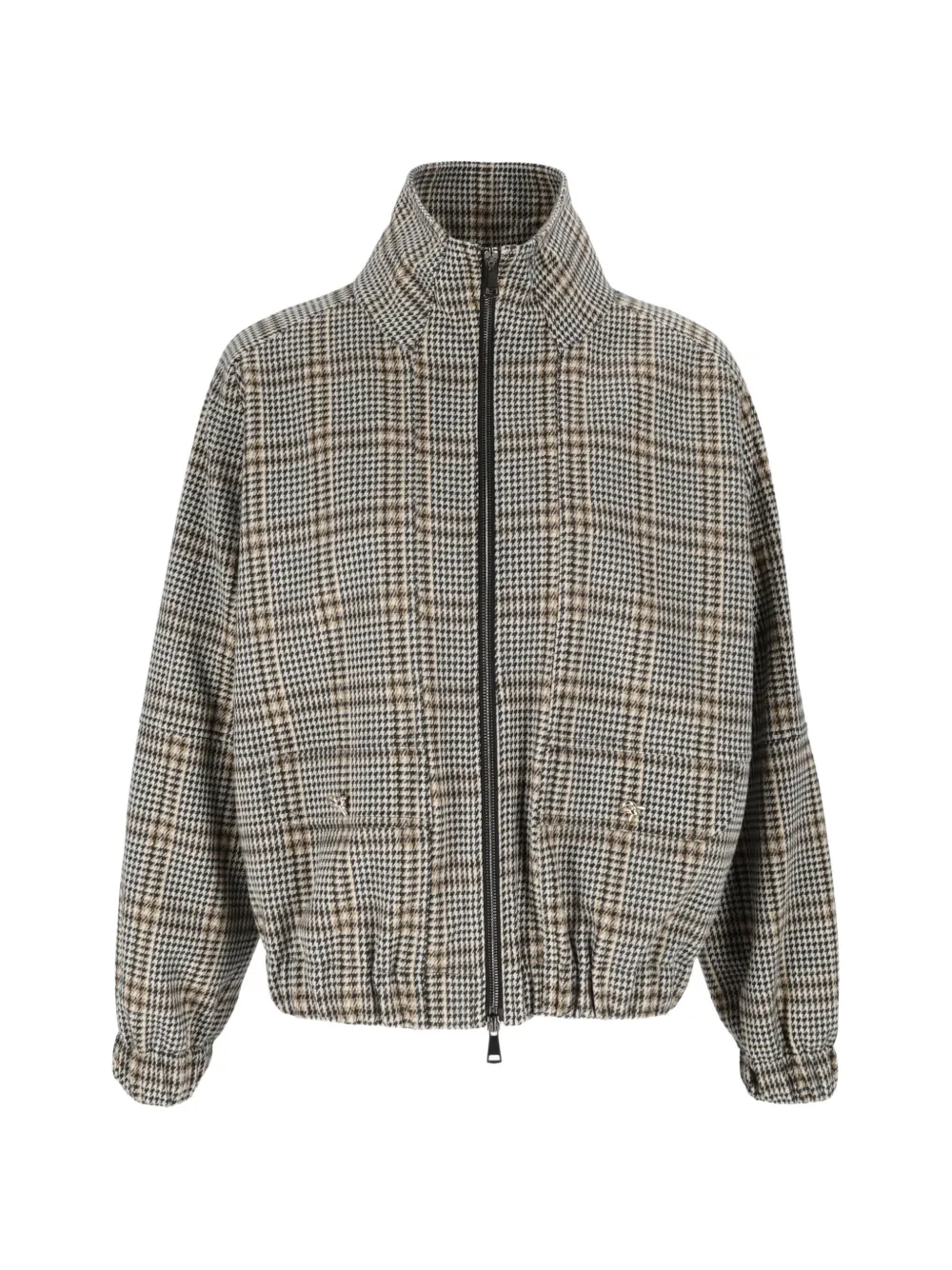 Fabiana Filippi check-pattern bomber jacket - Grigio