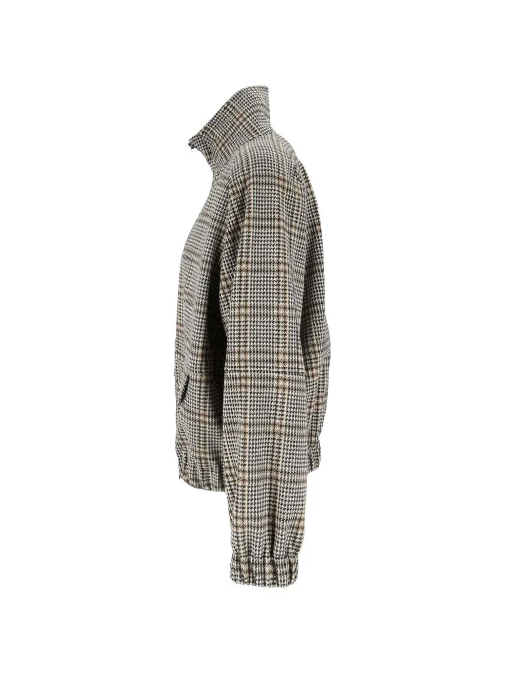Fabiana Filippi check-pattern bomber jacket Grijs