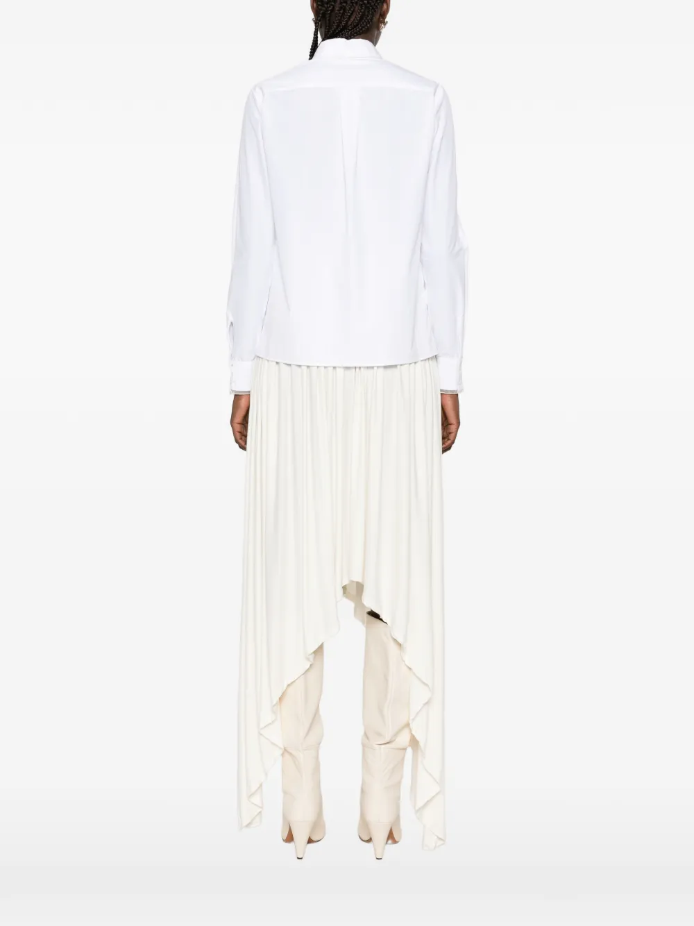 Fabiana Filippi Popeline blouse met afwerking Wit