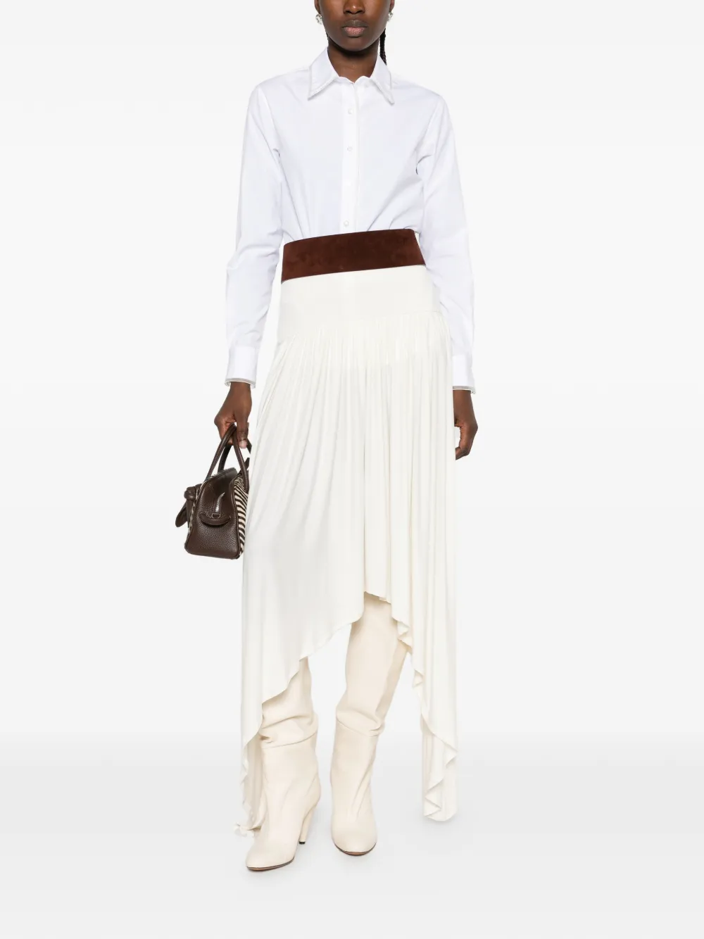 Fabiana Filippi Popeline blouse met afwerking Wit