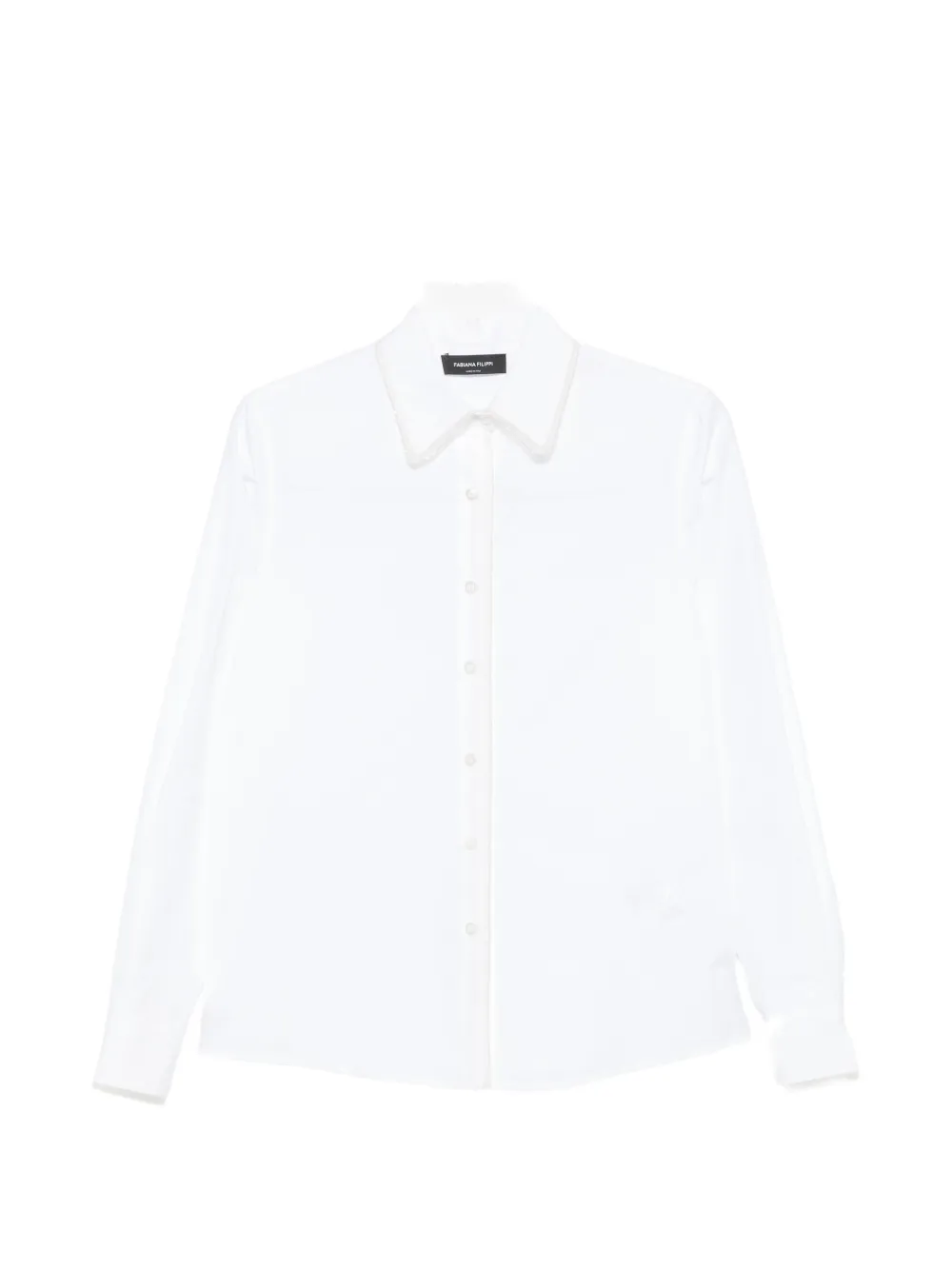 Fabiana Filippi Popeline blouse met afwerking Wit