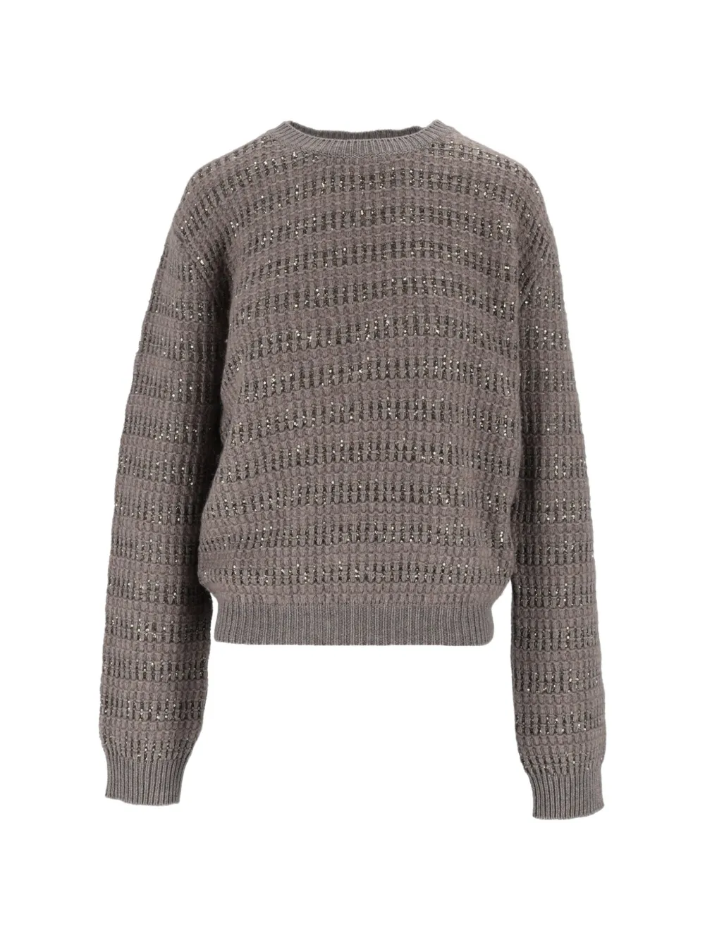 Fabiana Filippi sequin-embellished striped sweater - Grigio