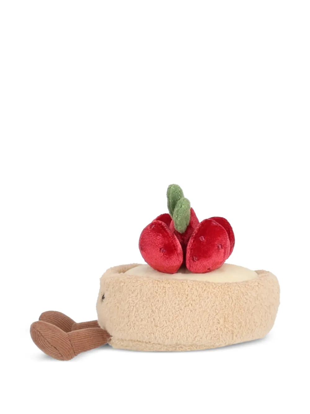 Jellycat Amuseables Fleurette aardbeientaart-knuffel Beige