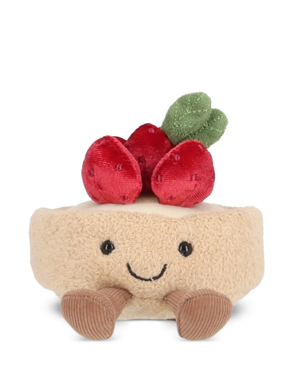 Jellycat Amuseables Fleurette aardbeientaart-knuffel Beige