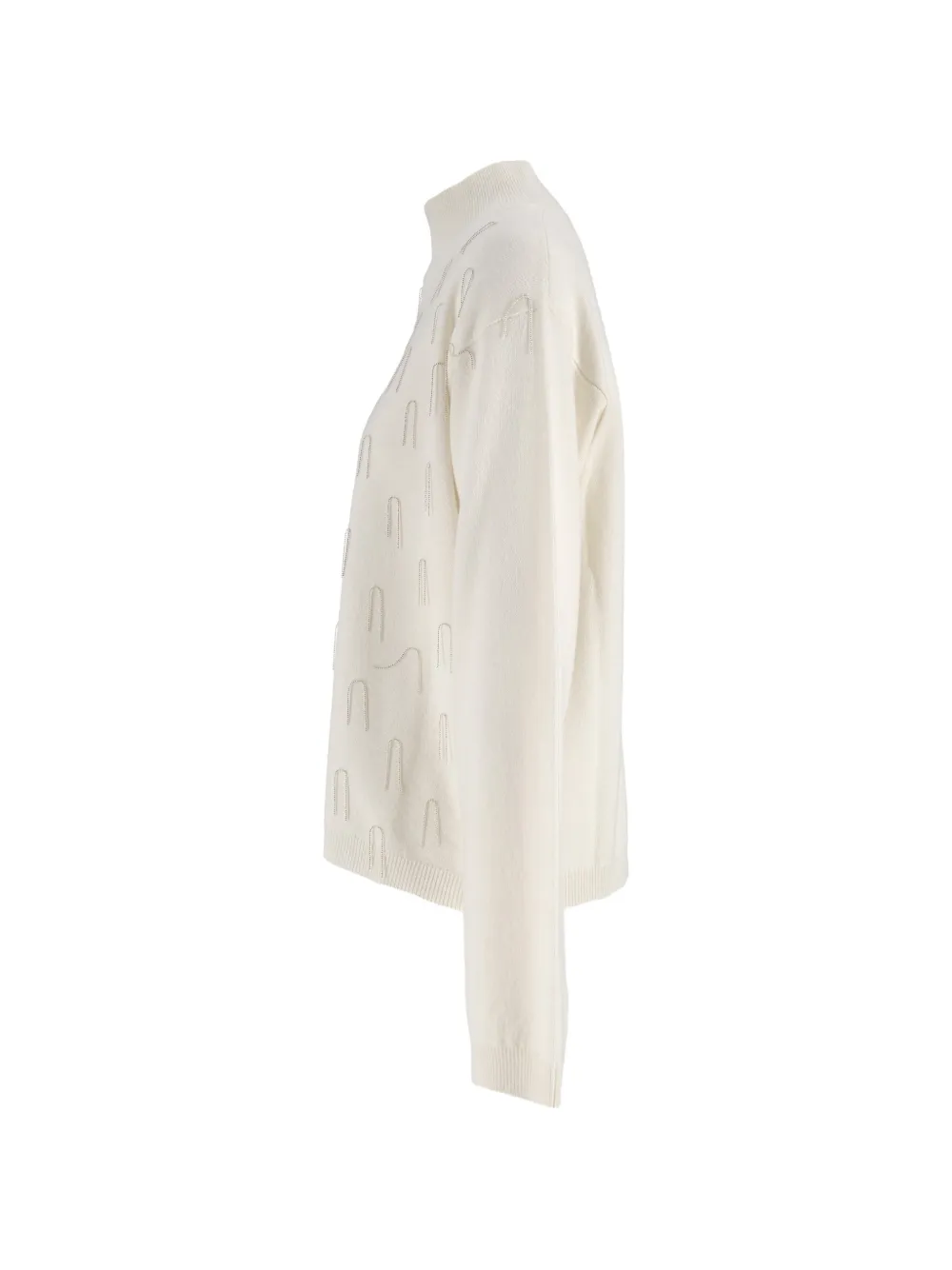 Fabiana Filippi fringed high-neck sweater - Toni neutri