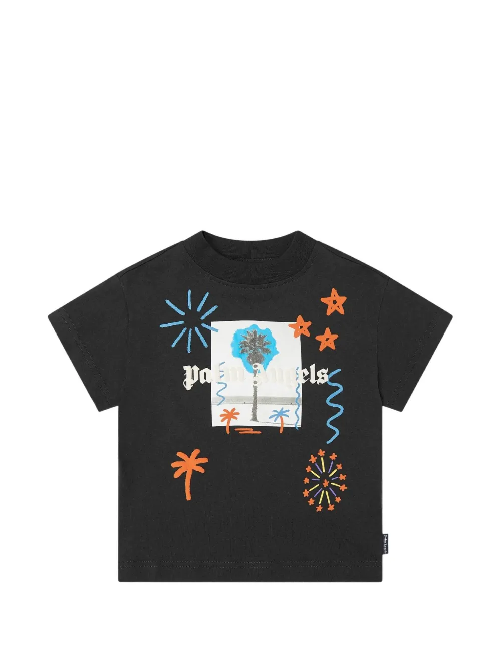 Palm Angels Kids graphic-print cotton T-shirt - Nero