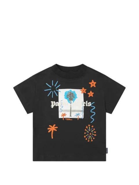 Palm Angels Kids t-shirt en coton à imprimé graphique