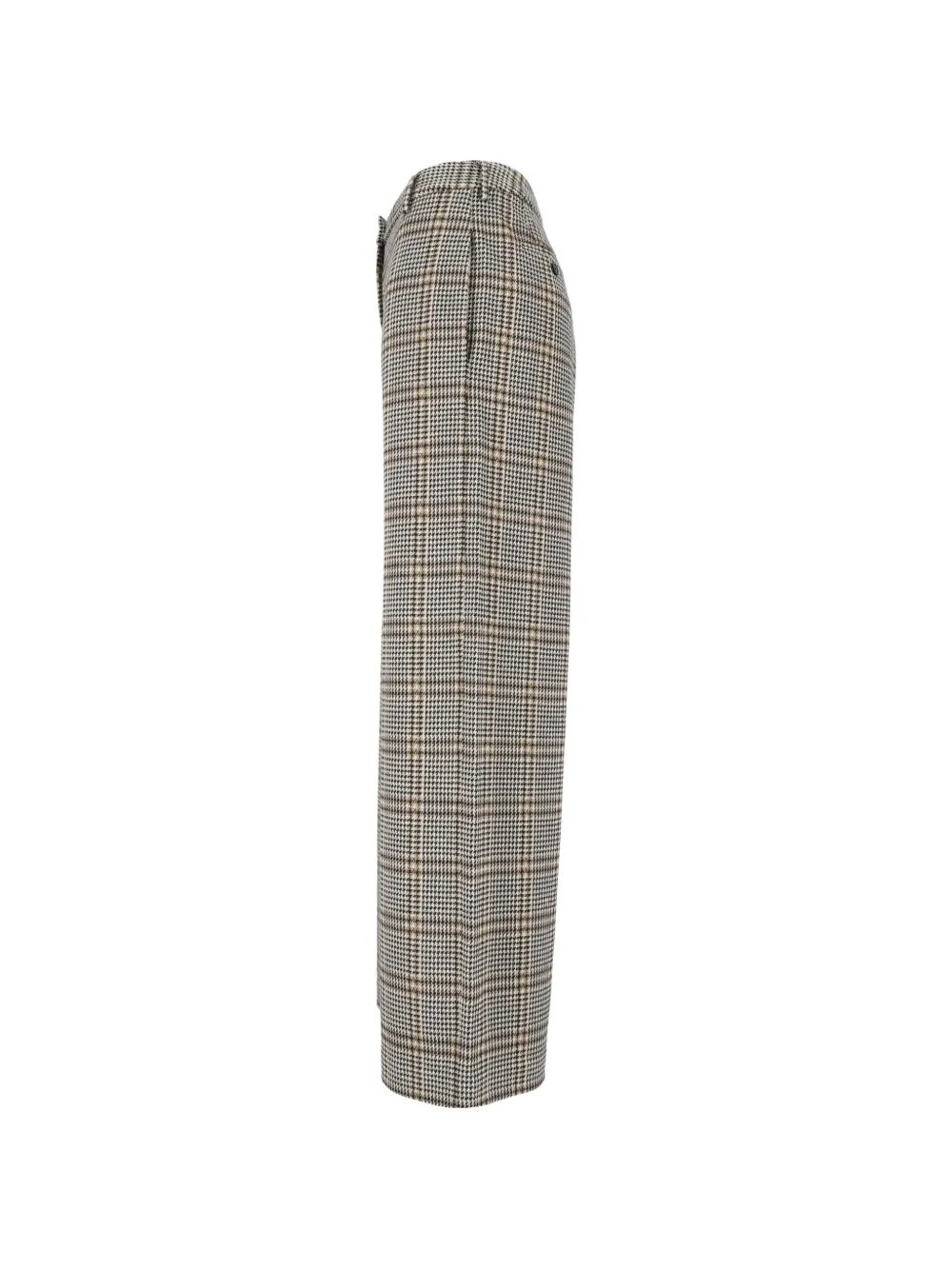 Fabiana Filippi Geruite broek met wijde pijpen Beige