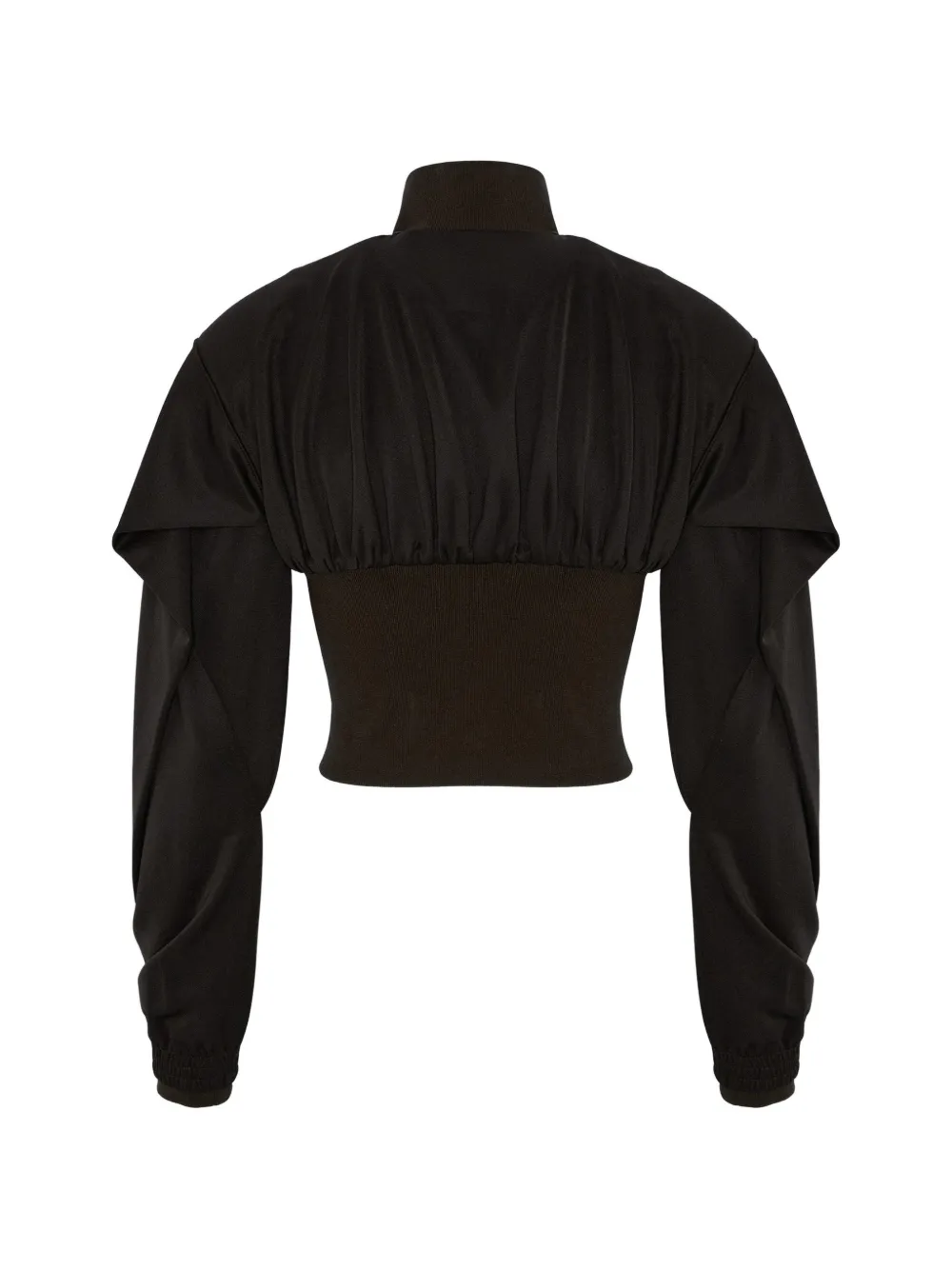 SRVC Studio DBL cropped trainingsjack met ruches Bruin