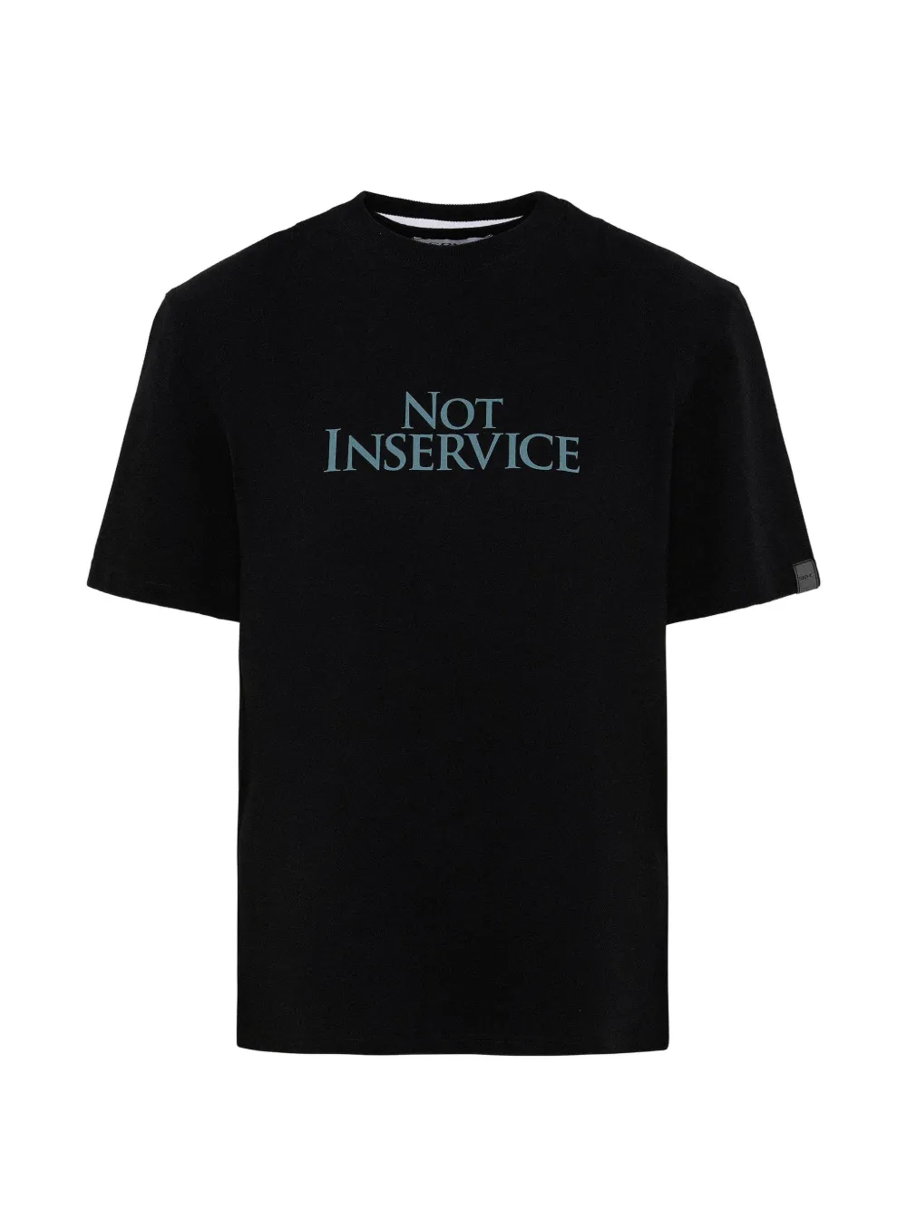 Srvc Studio Graphic-print Padded-shoulder T-shirt In Black