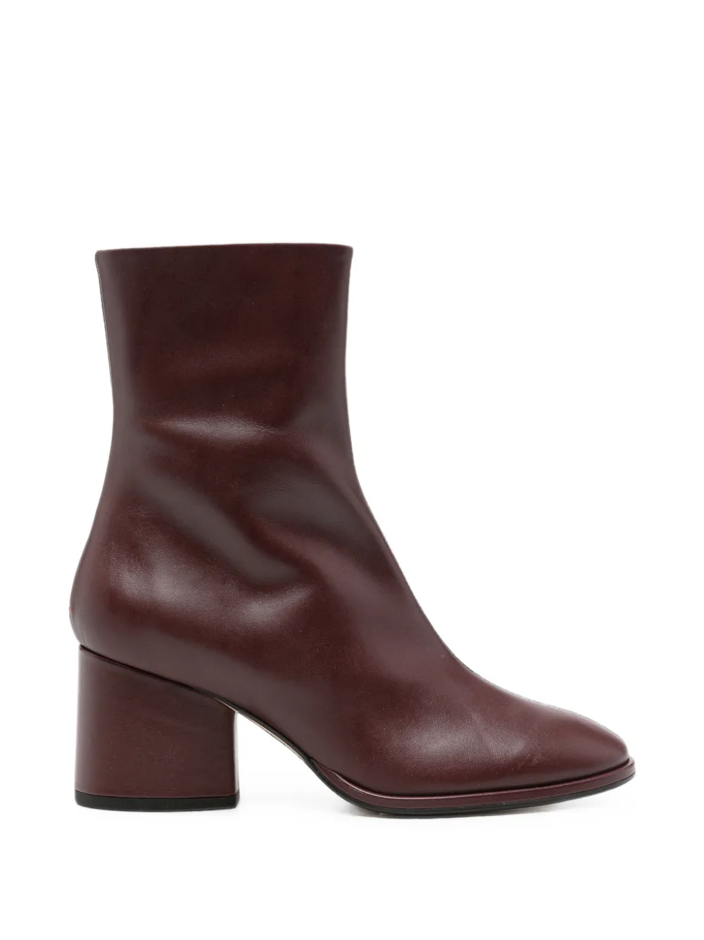 Aeyde Leather Ankle Boots In Brown