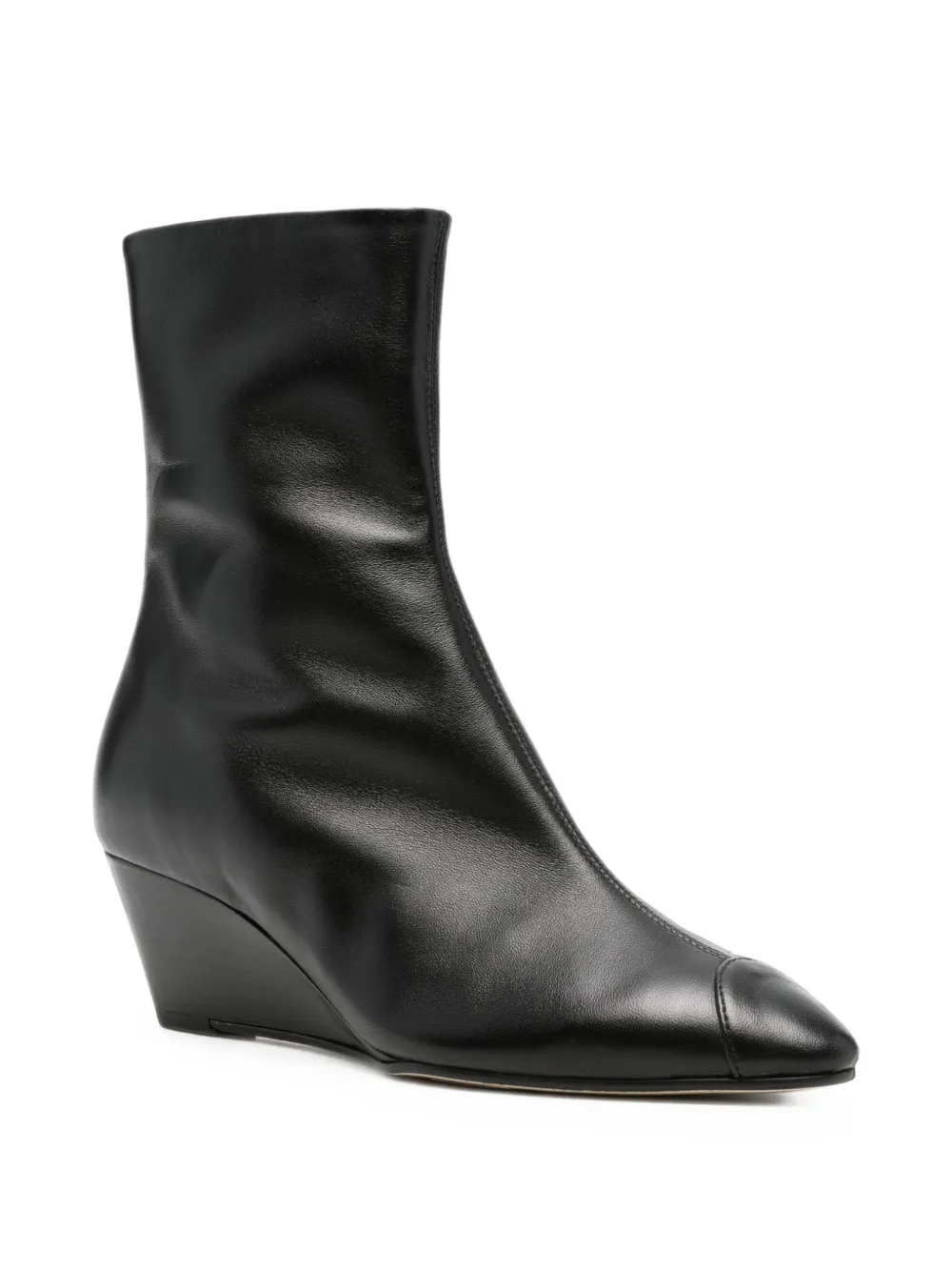 Aeyde Mia Cap wedge-heel ankle boots Zwart