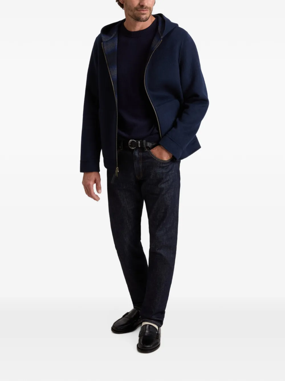 Woolrich Wollen jack met capuchon Blauw