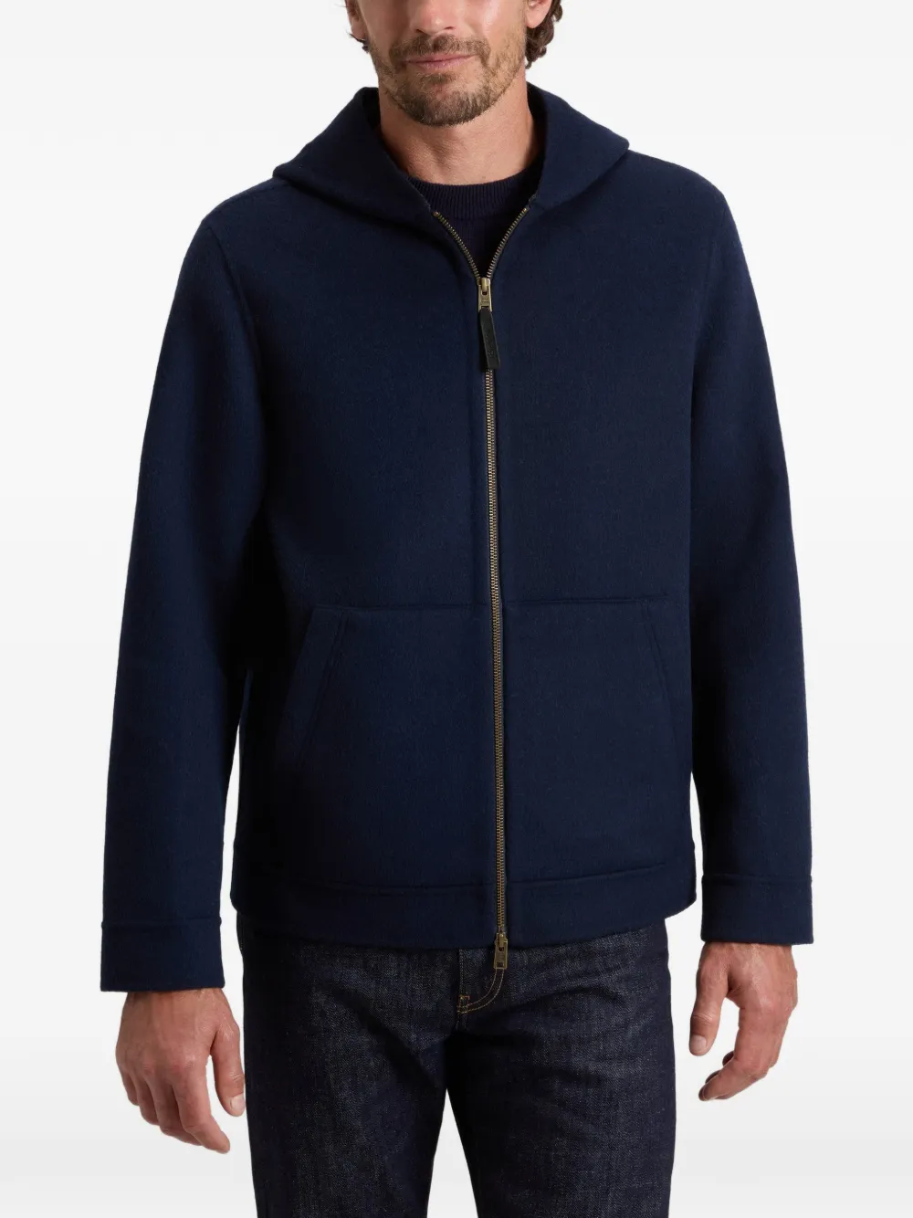 Woolrich Wollen jack met capuchon Blauw