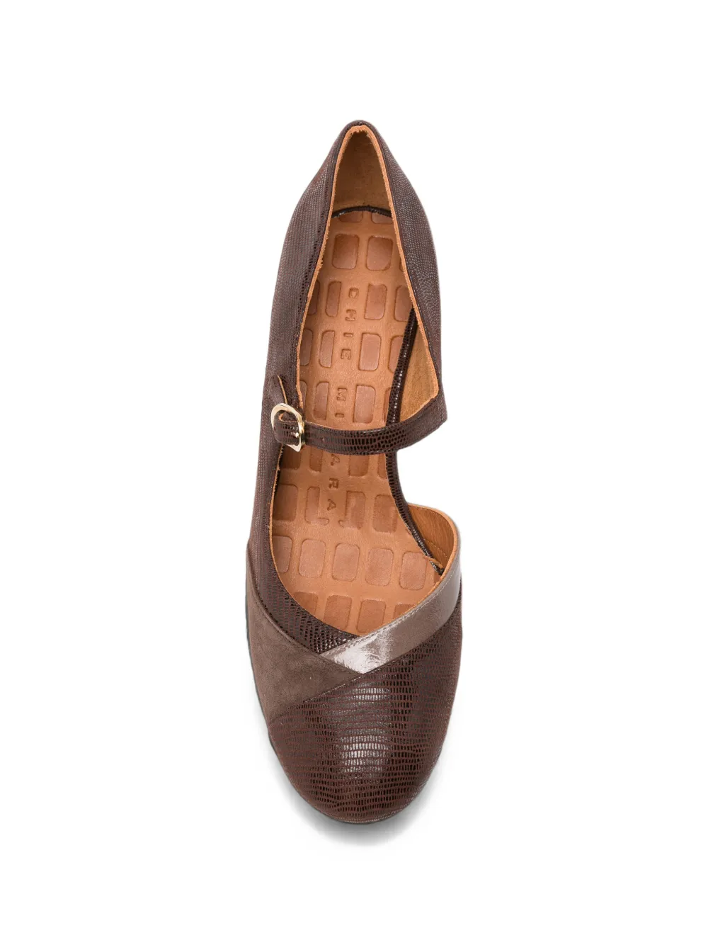 Chie Mihara Fyasa lizard-effect leather pumps Bruin