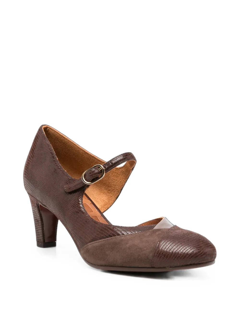 Chie Mihara Fyasa lizard-effect leather pumps Bruin