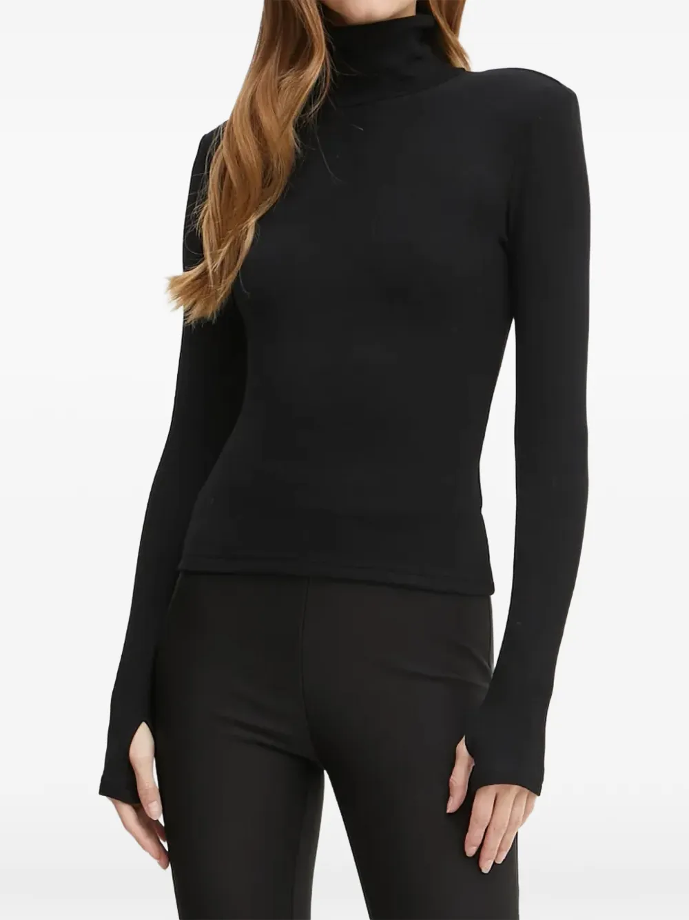 La Mania Corey ribbed thumb-slot top