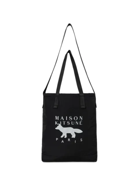 Maison Kitsuné logo-print tote bag