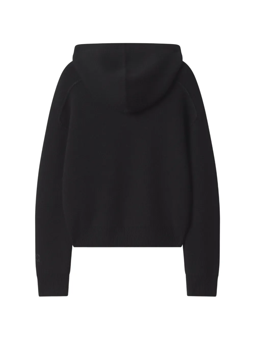 Maison Kitsuné knitted raglan-sleeve hoodie Zwart
