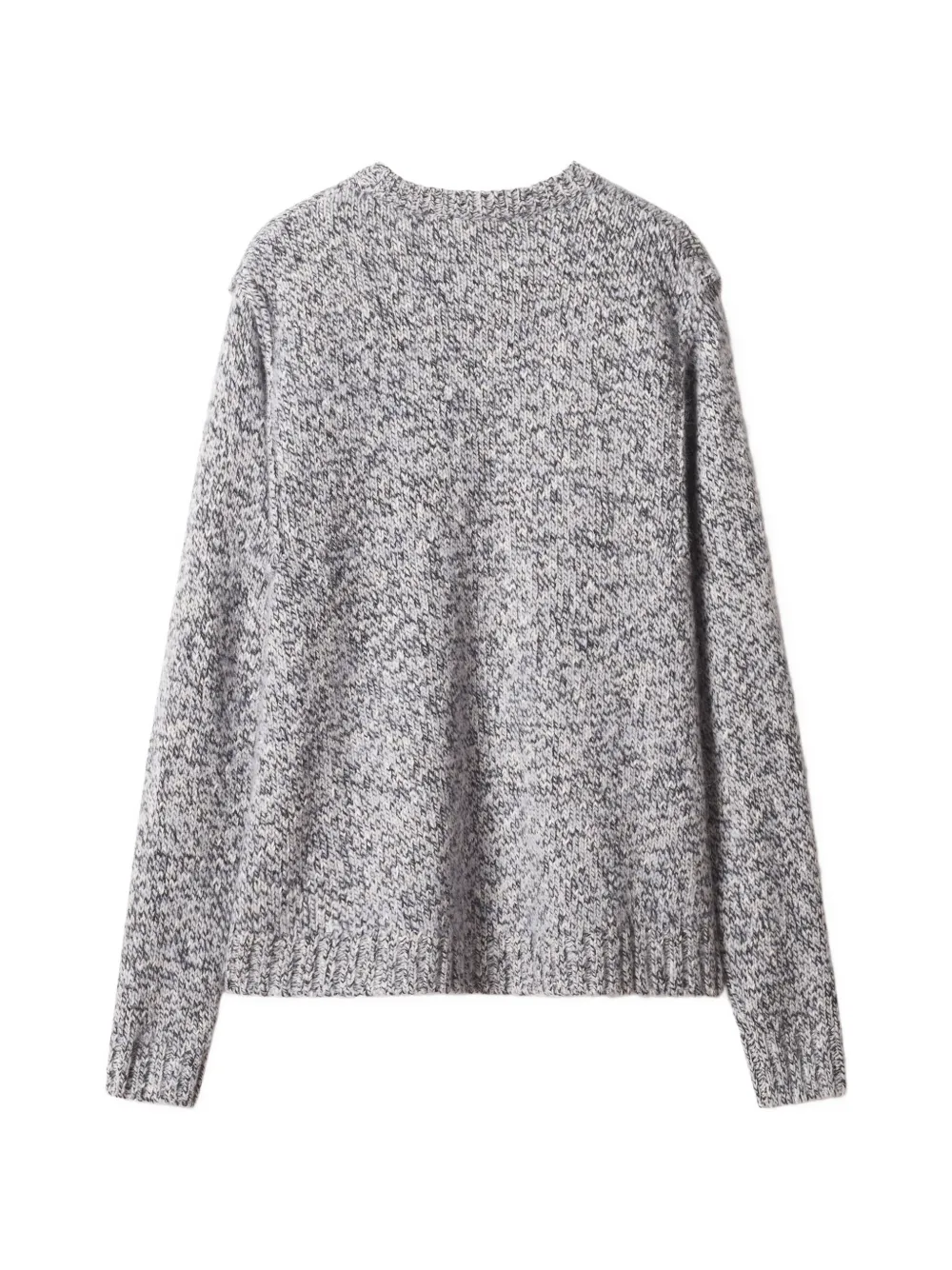 Maison Kitsuné Gebreide trui met geborduurd logo Grijs