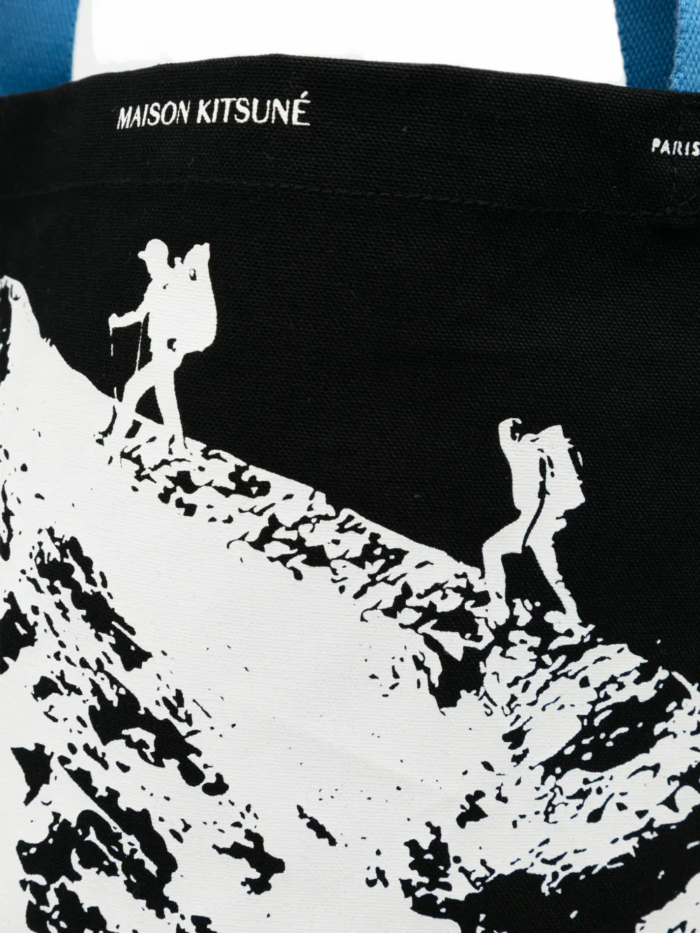 Maison Kitsuné Shopper met grafische print Zwart