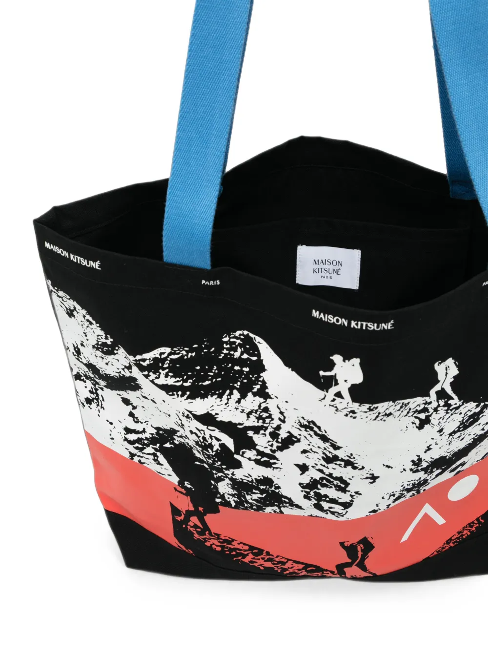 Maison Kitsuné Shopper met grafische print Zwart