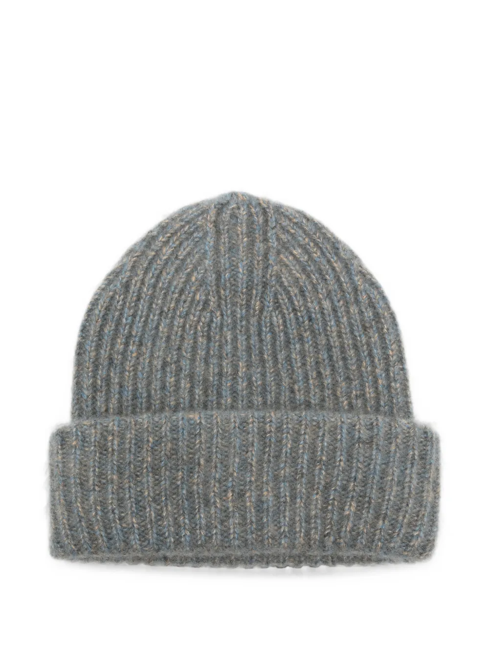 Soft Goat Marled ribbed-knit beanie hat - Grigio