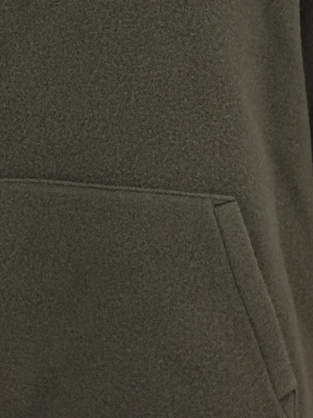 Rier Hoodie met buidelzak en fleece textuur Groen