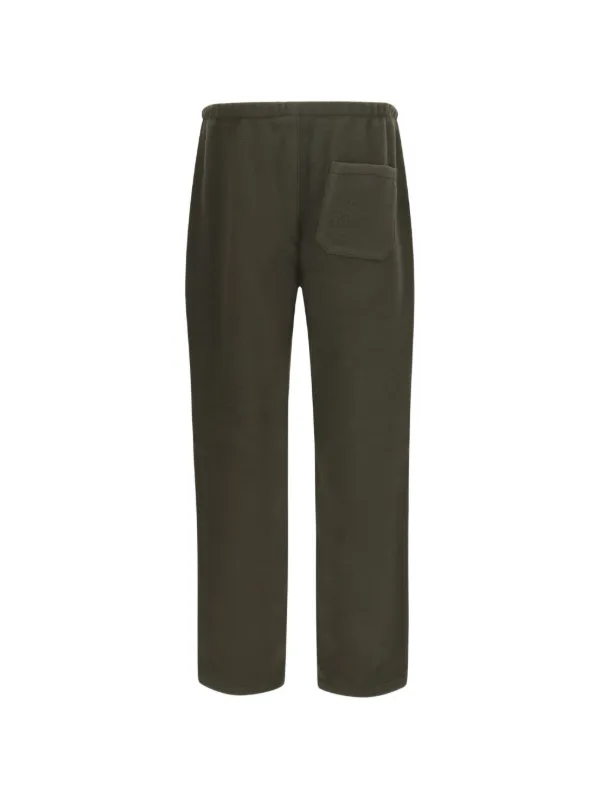 Rier Fleece-texture Patch-pocket Trousers in Green
