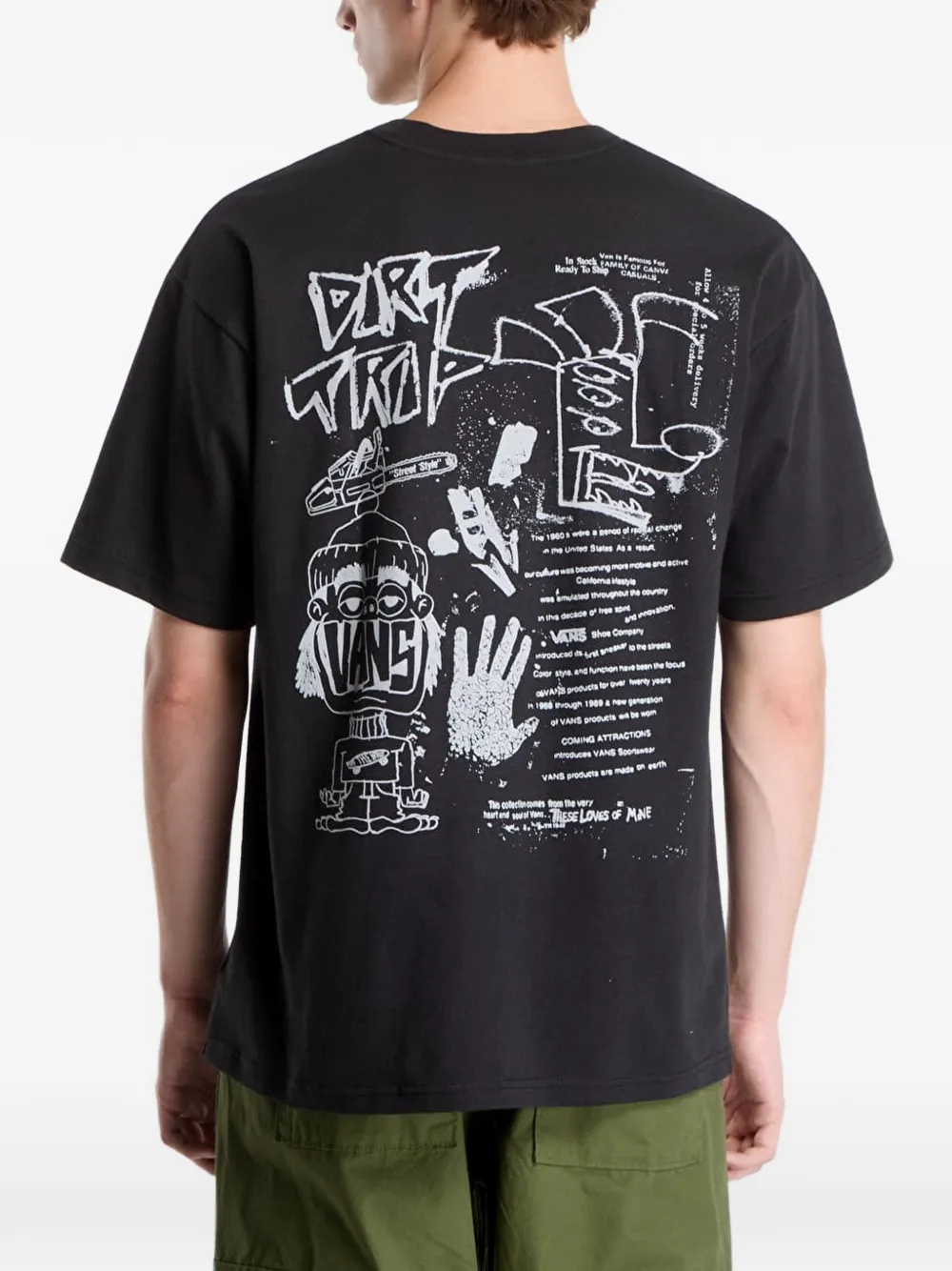 Vans Dirt Trip T-shirt met grafische print Zwart