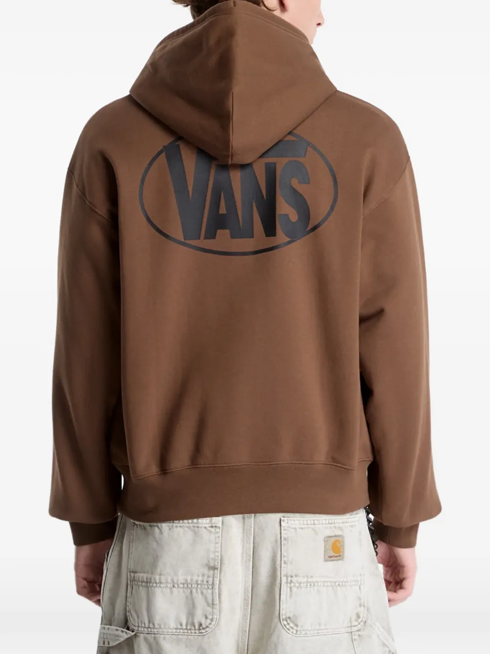 Vans Hoodie met ovalen logo Bruin