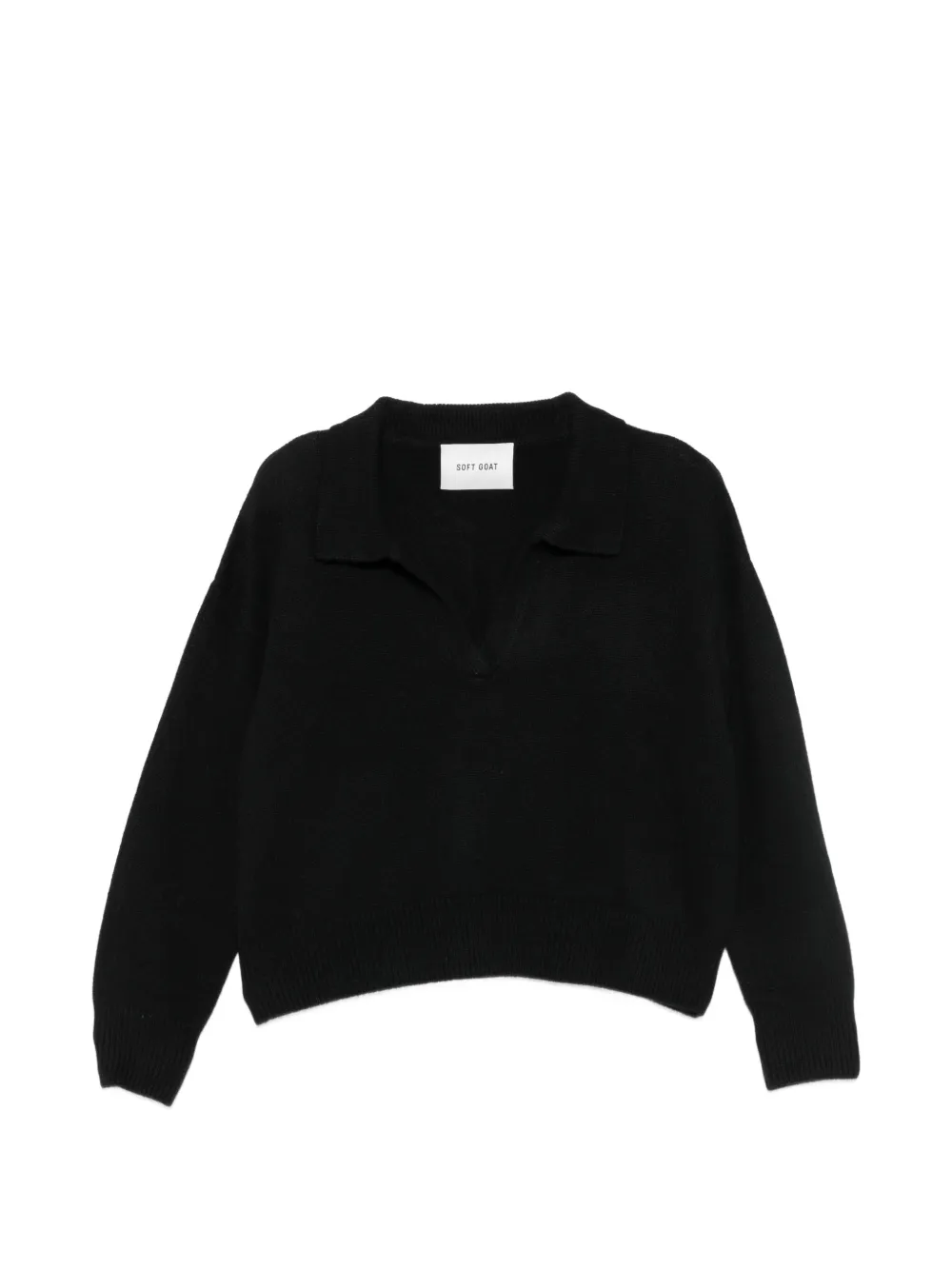 Soft Goat polo-collar sweater