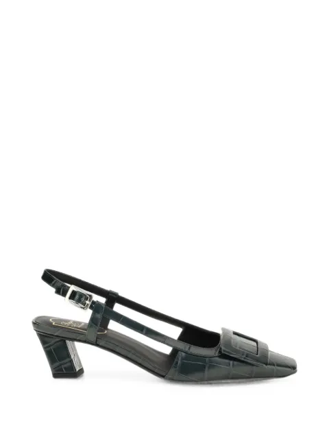 Roger Vivier Belle Vivier croc-effect slingback pumps