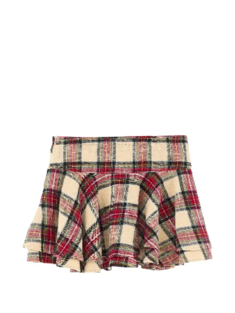 Bellerose Kids Handie checked layered skirt