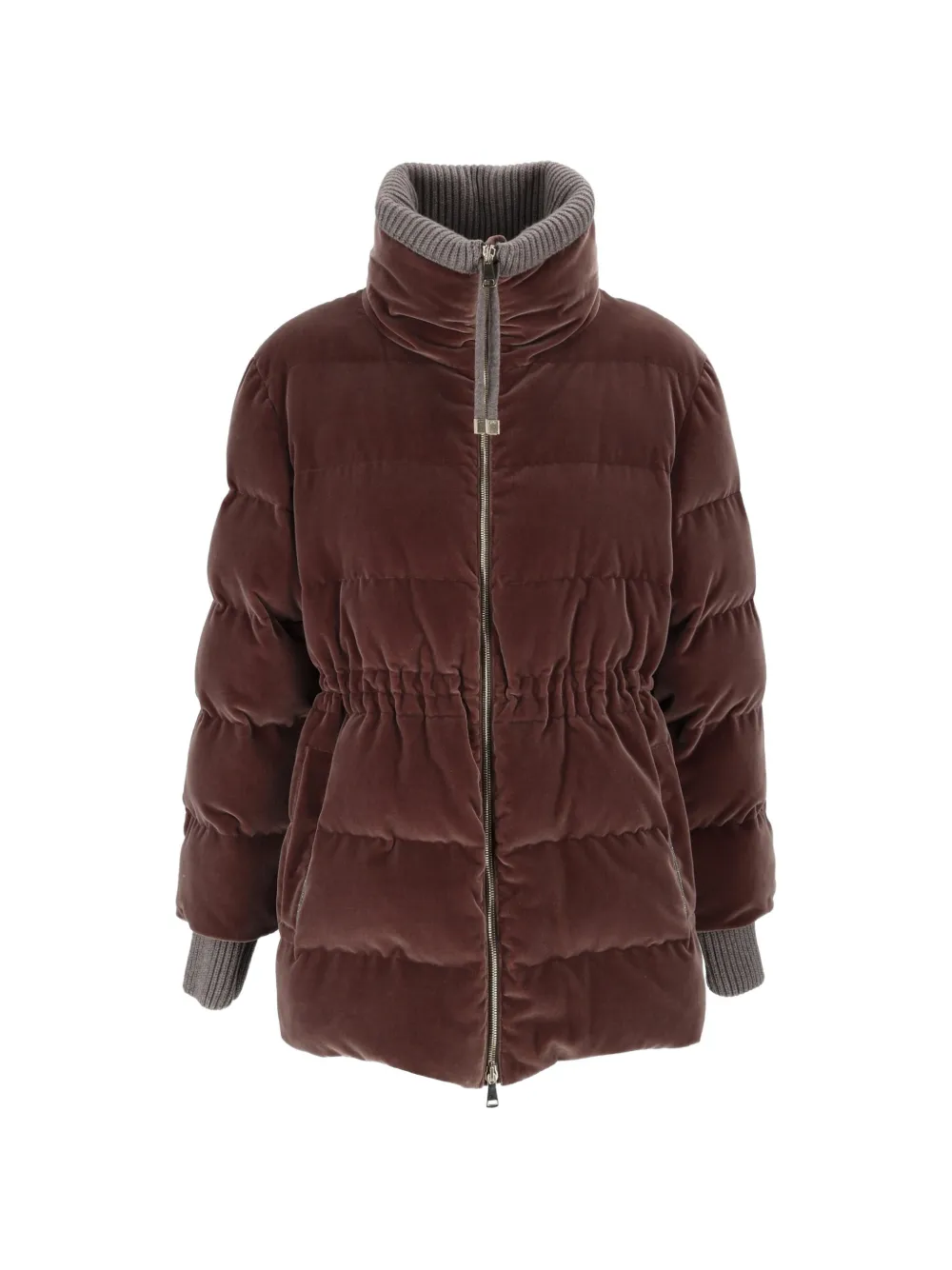 Fabiana Filippi quilted velvet jacket - Marrone