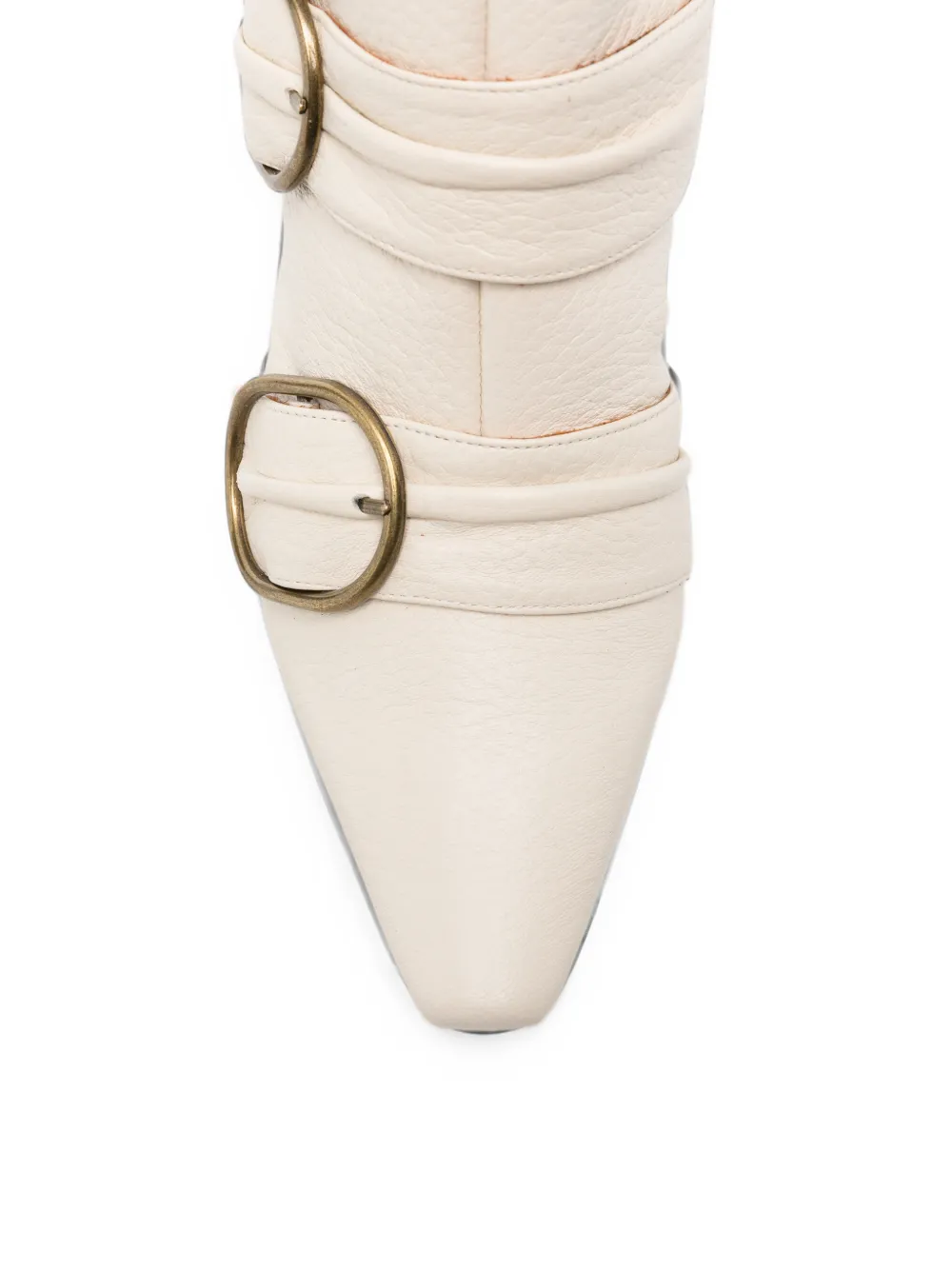 Chie Mihara Adila buckle-detail ankle boots Beige